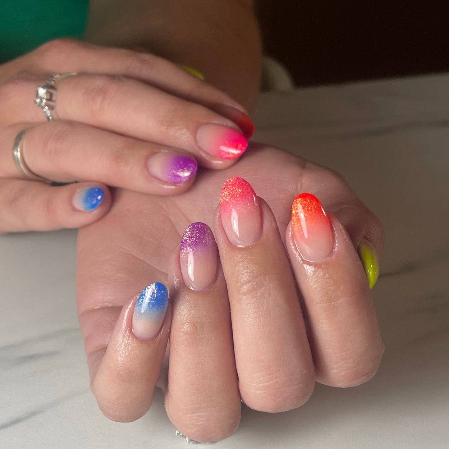 Neon pink Kleuren acryl poeder