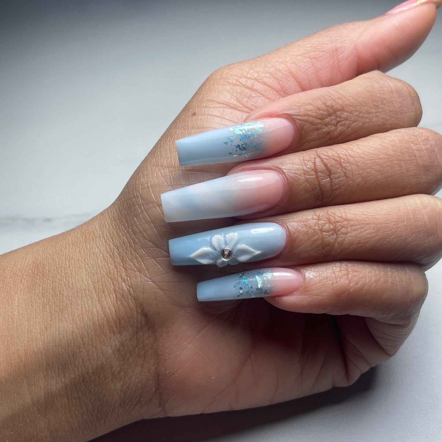 Pastel blue Kleuren acryl poeder
